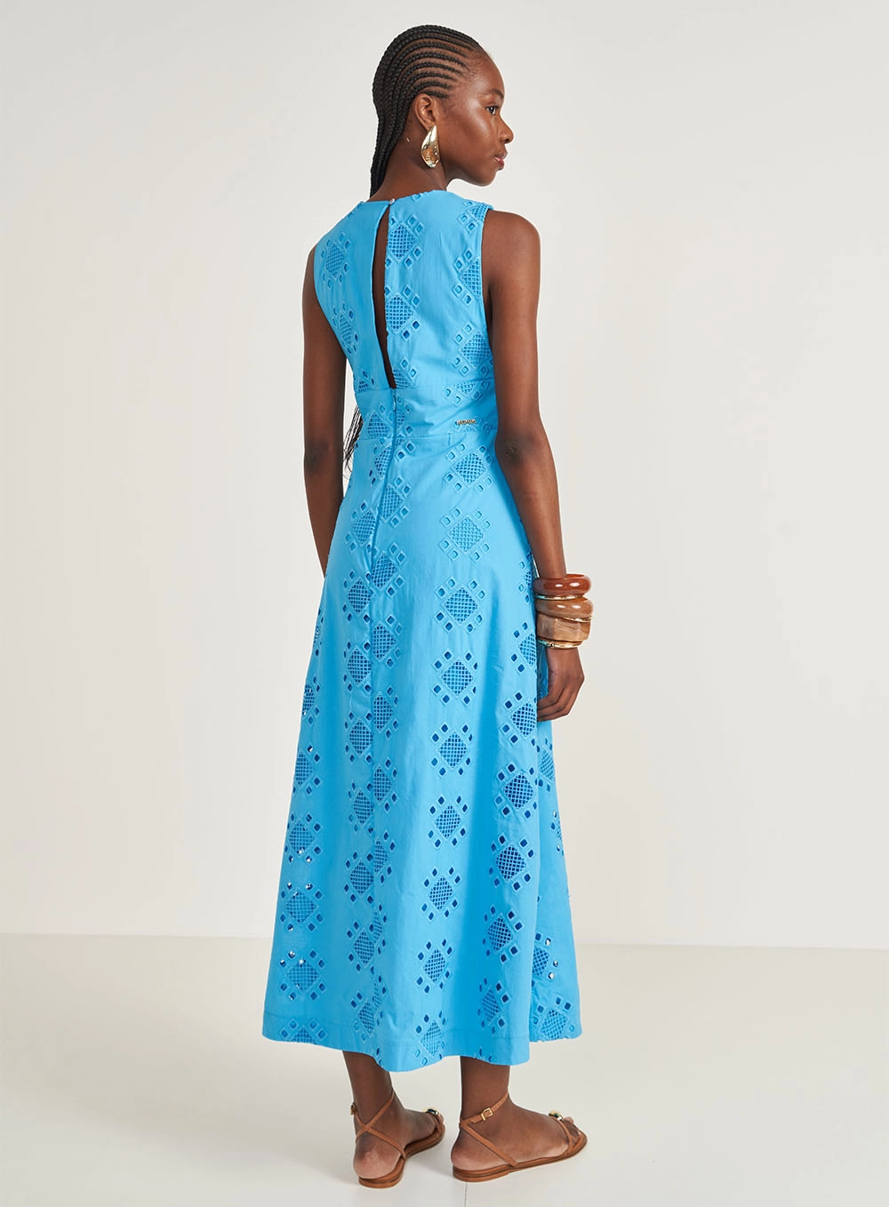 Vestido Midi Laise Slim Azul
