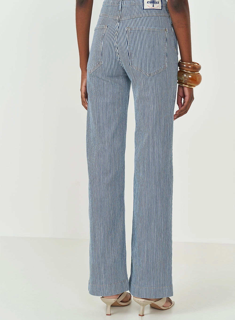 Calça Jeans Juliette Stretch Listrada Estampados