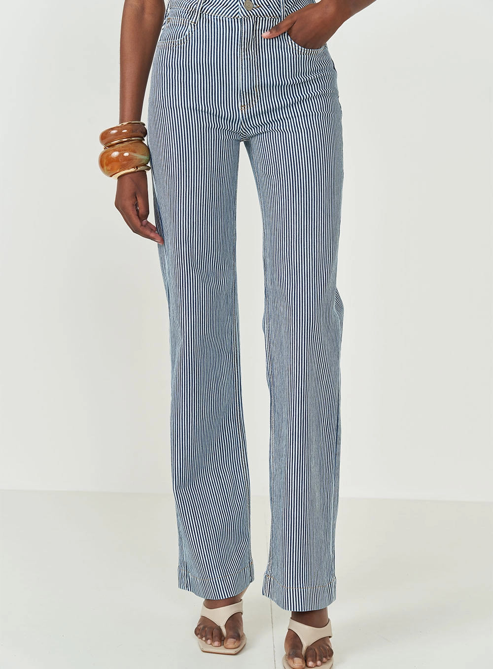 Calça Jeans Juliette Stretch Listrada Estampados