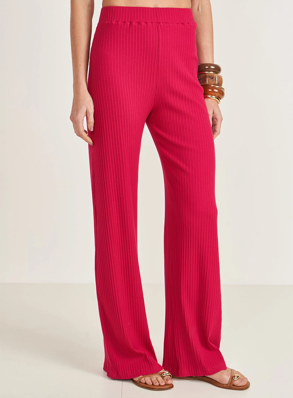Calça Joana Cintura Alta Rosa