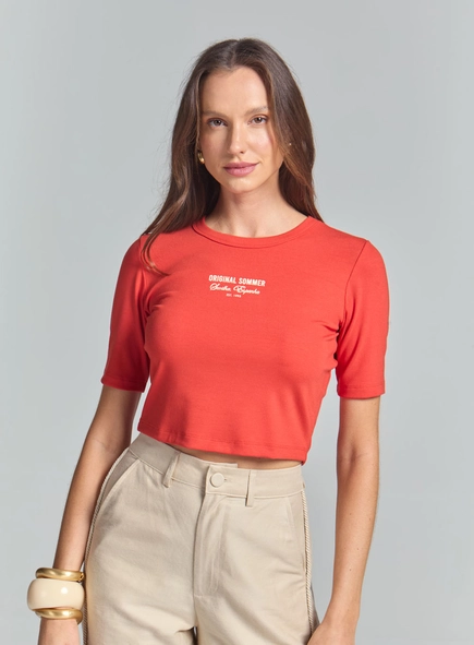 Camiseta Feminina Petit Encurtada