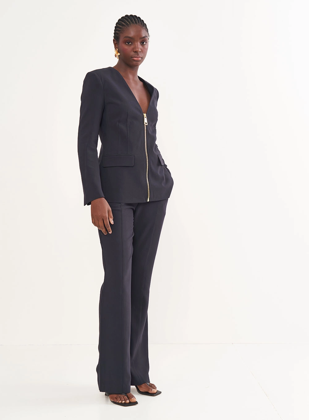 Calça Feminina Alfaiataria Reta Preto