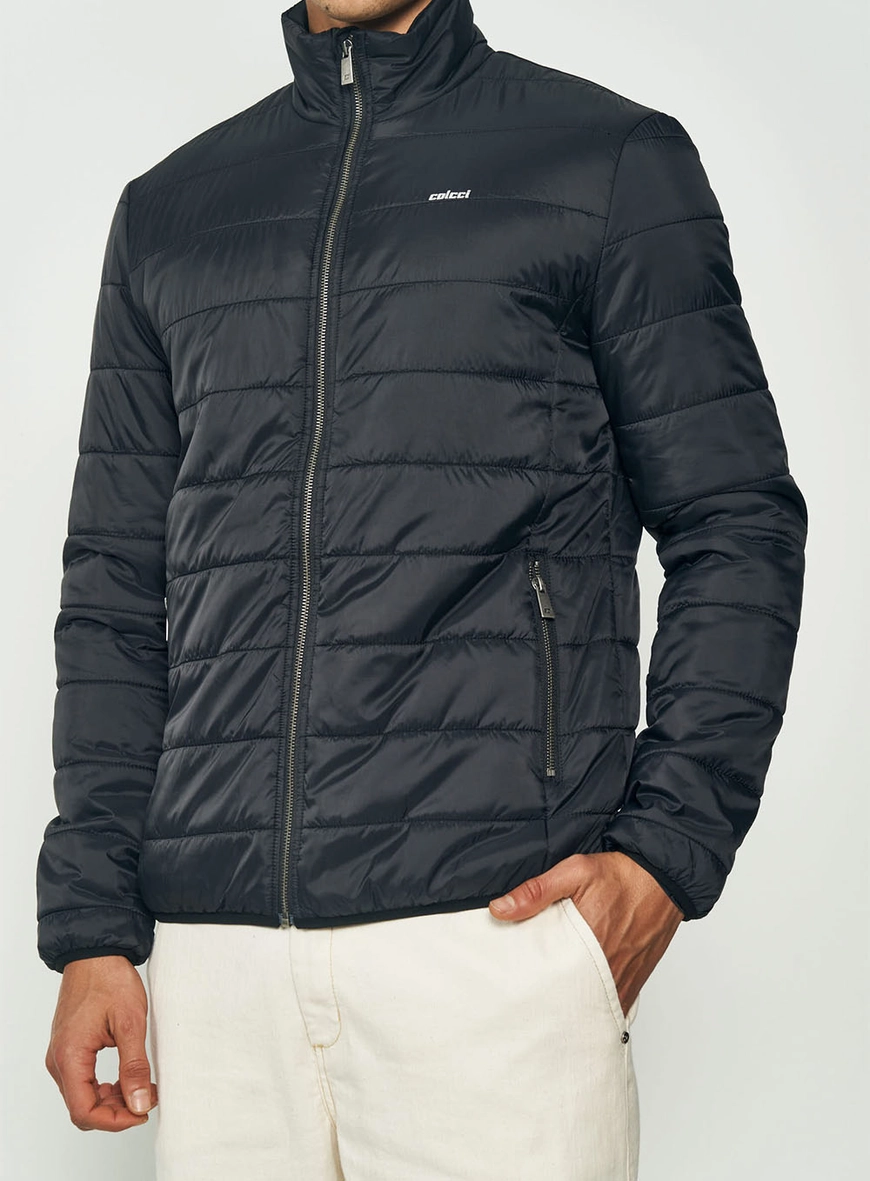 Jaqueta Puffer Masculina Gola Alta