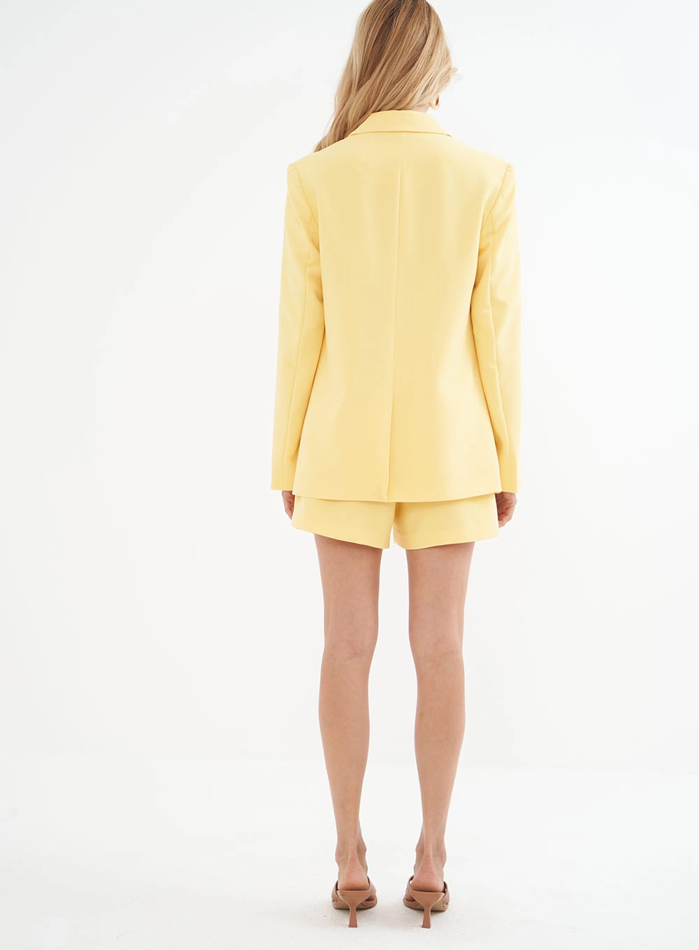 Blazer Feminino Alfaiataria Amarelo