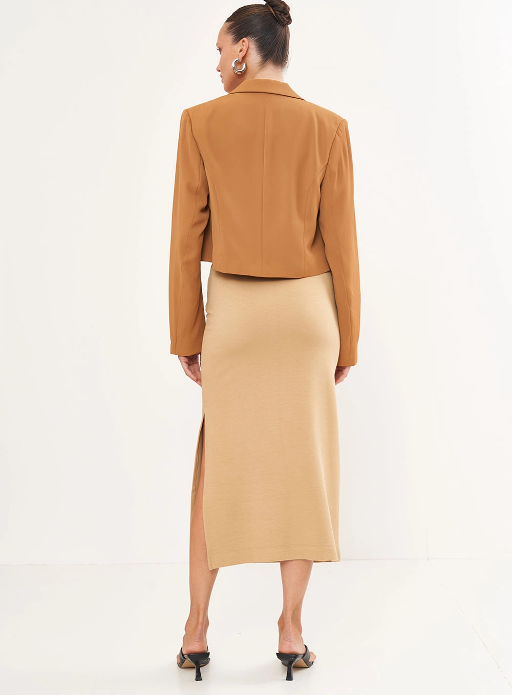 Blazer Alfaiataria Feminino Marrom Evermore