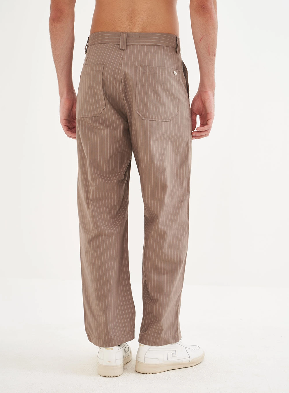 Calça Masculina Listrada Alfaiataria - Loose Fit Estampados