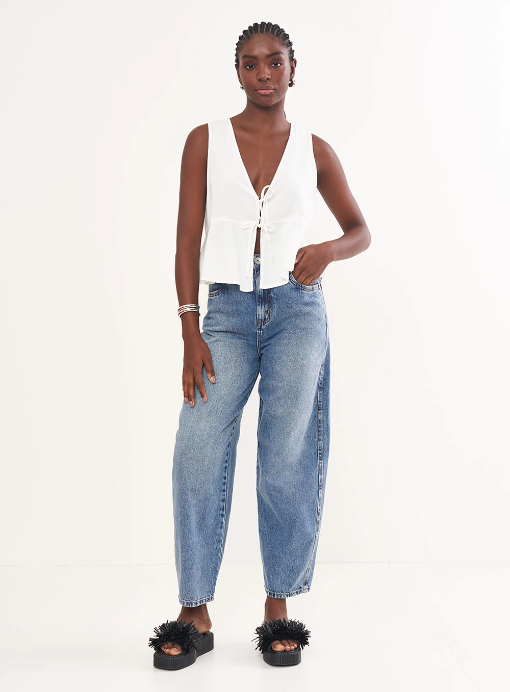 Calça Jeans Barril - Joana Índigo