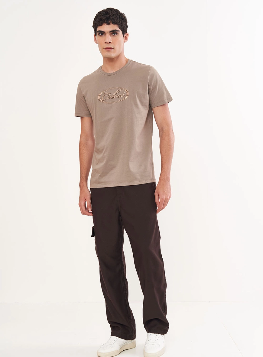 Calça Masculina Em Sarja - Loose Fit