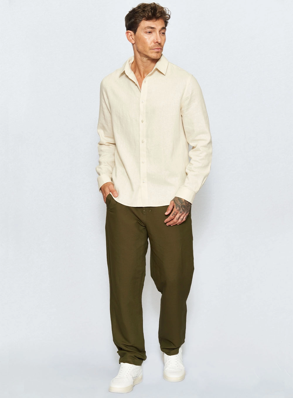 Calça Linho New Chino Verde