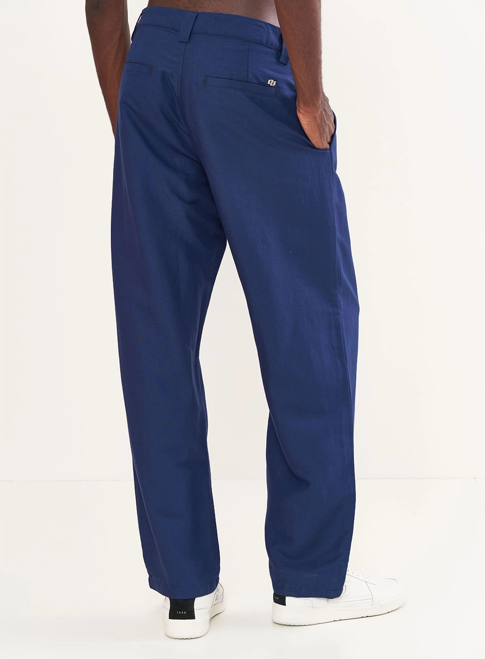 Calça Masculina Slouchy Linho Azul Darkness