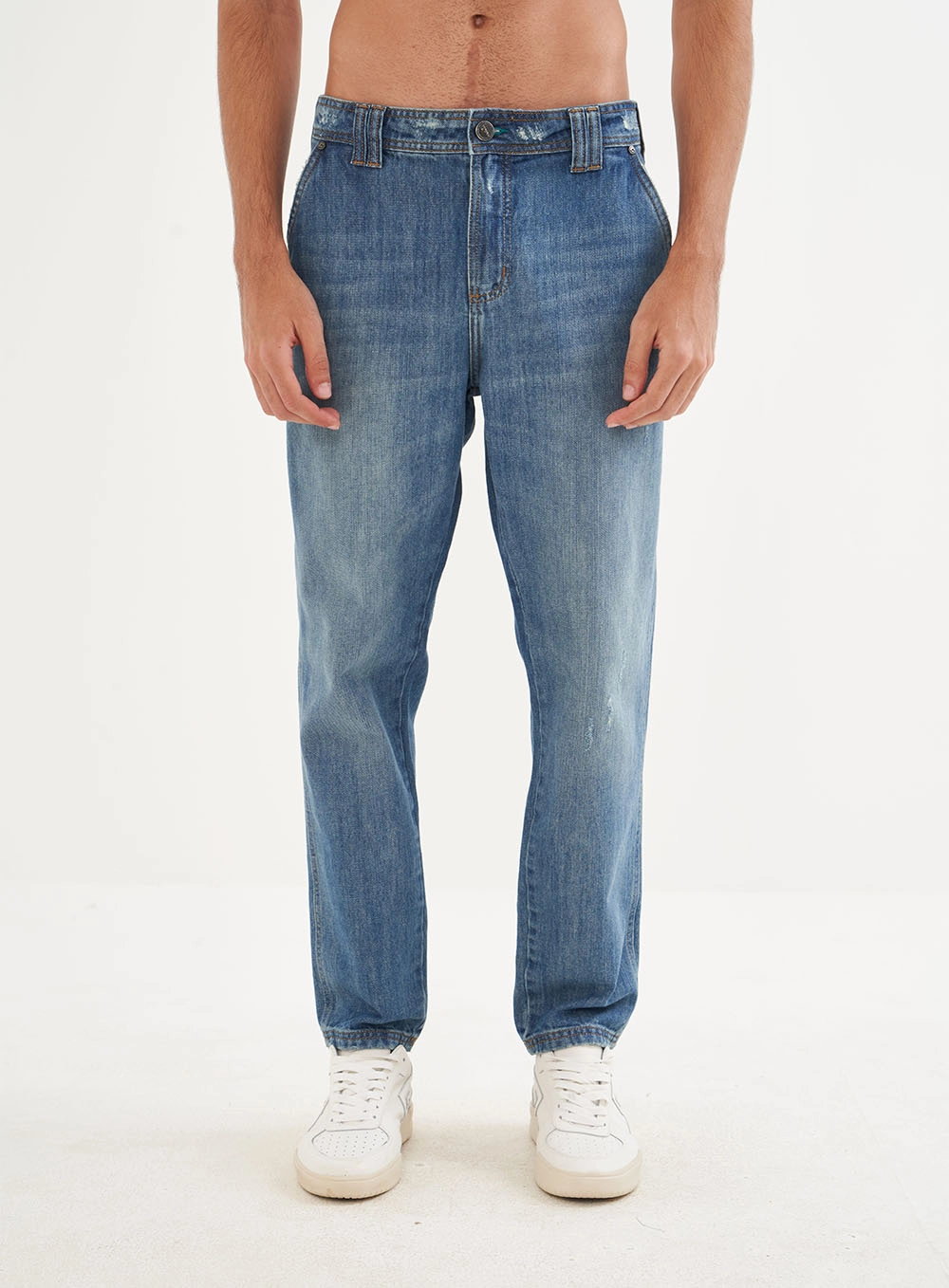 Calça Masculina Jeans Baggy New Chino Índigo