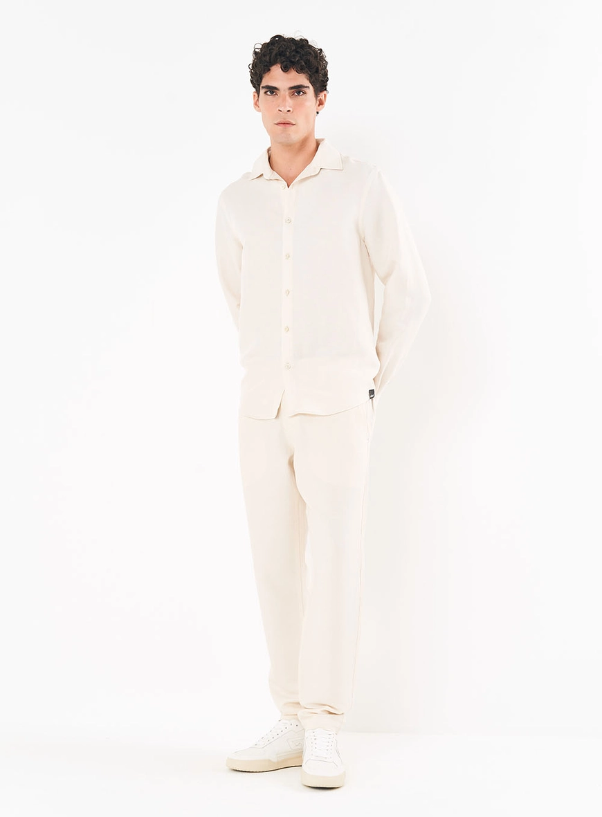 Calça Masculina Reta Em Linho