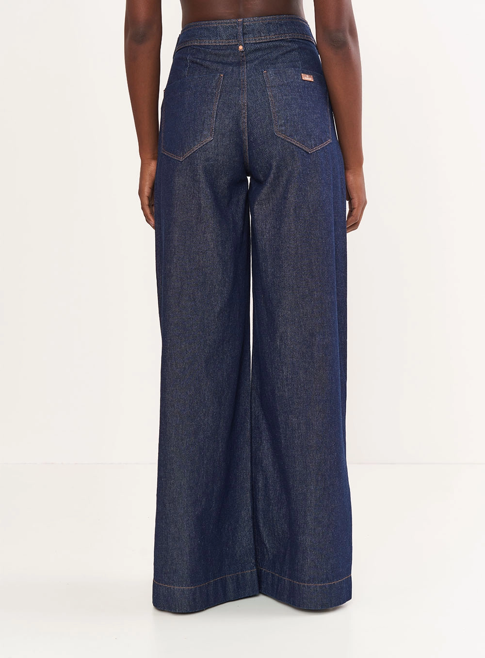 Calça Feminina Jeans Ampla - Silvia Índigo