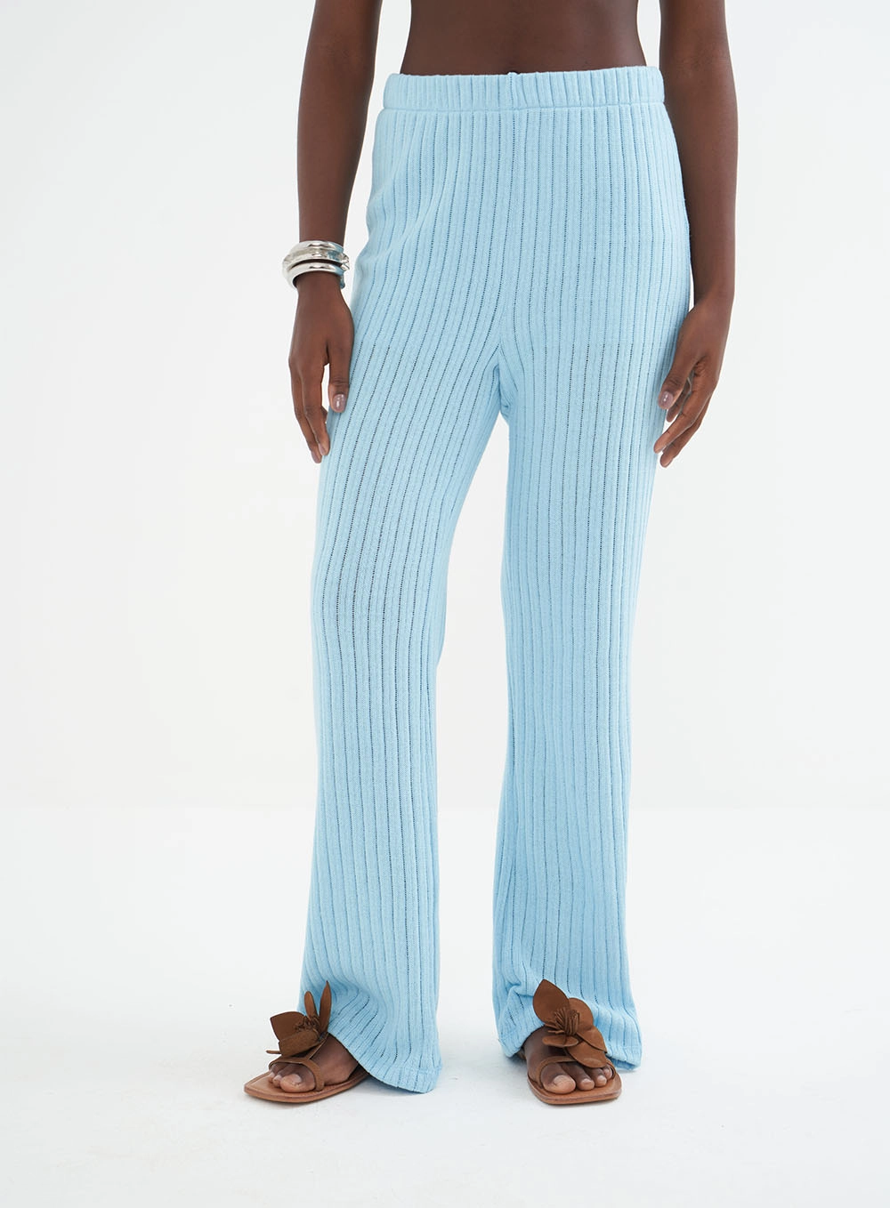 Calça Feminina Comfort Canelada Azul