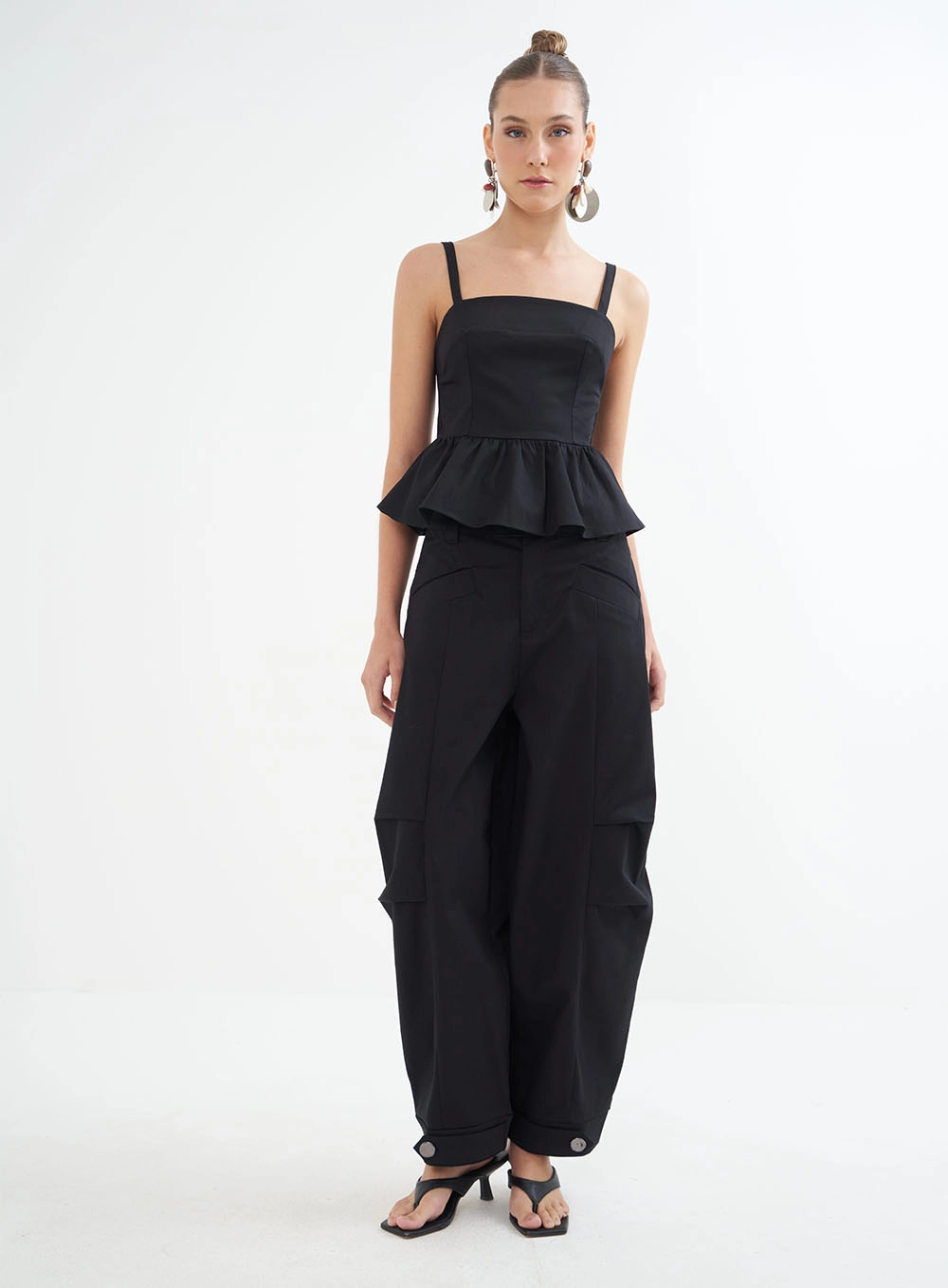Calça Feminina Alfaiataria Ampla - Jade Preto