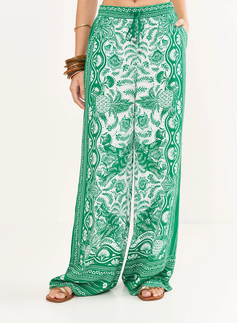Calça Estampada Ampla Estampados