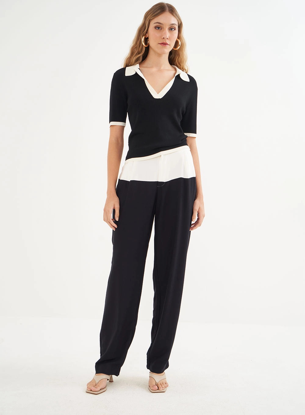 Calça Feminina Duo Color Preto