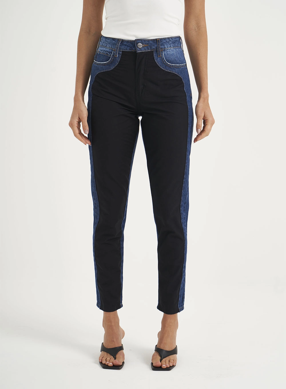 Calça Feminina Duo Color Bruna Índigo