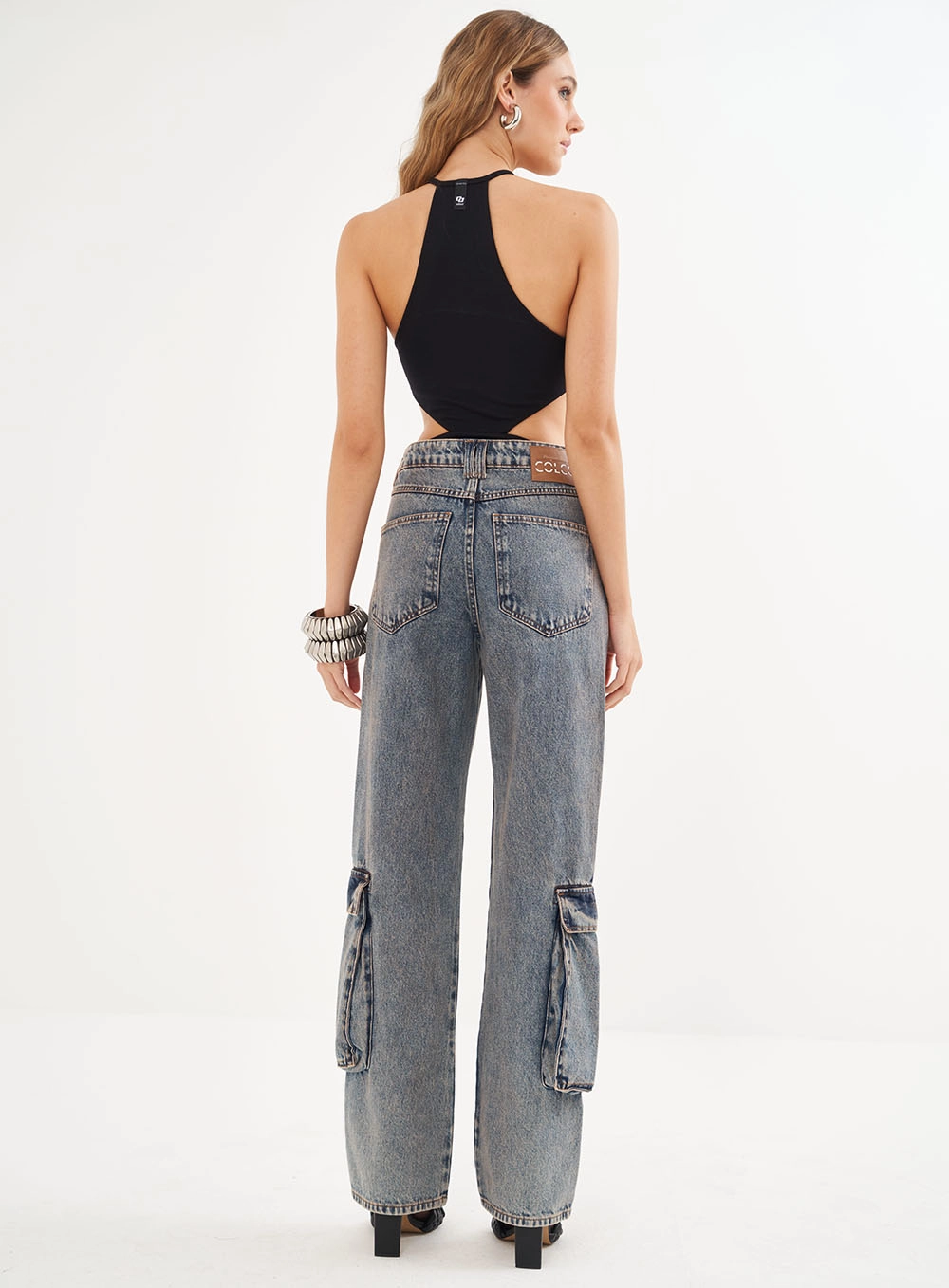 Calça Feminina Jeans Wide Leg Juliette Índigo