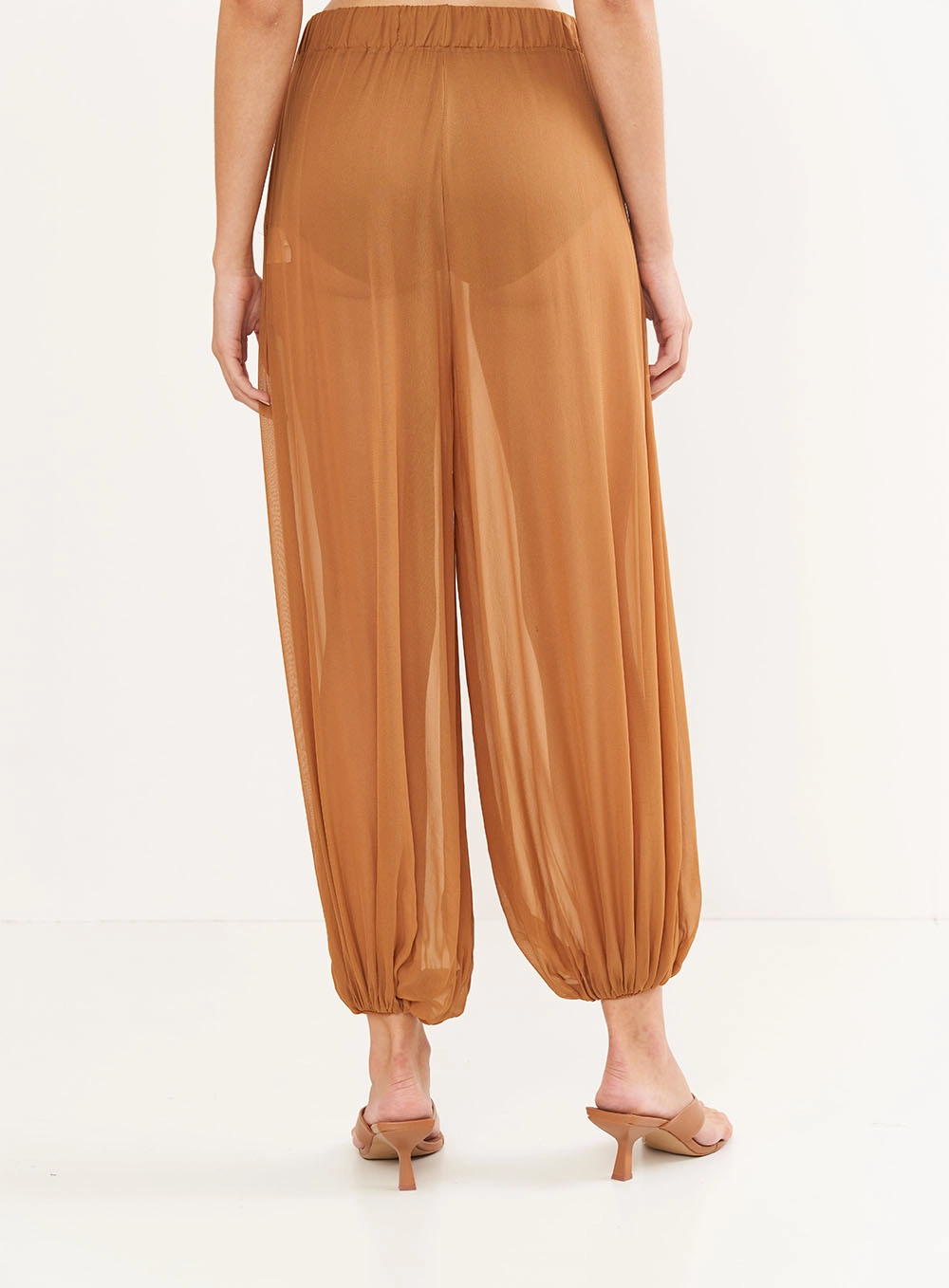 Calça Feminina Em Tule - Jade Marrom Evermore