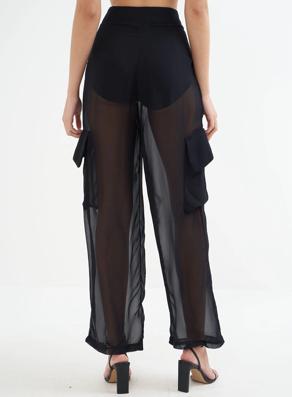 Calça Feminina Cargo Em Tule - Riviera Preto