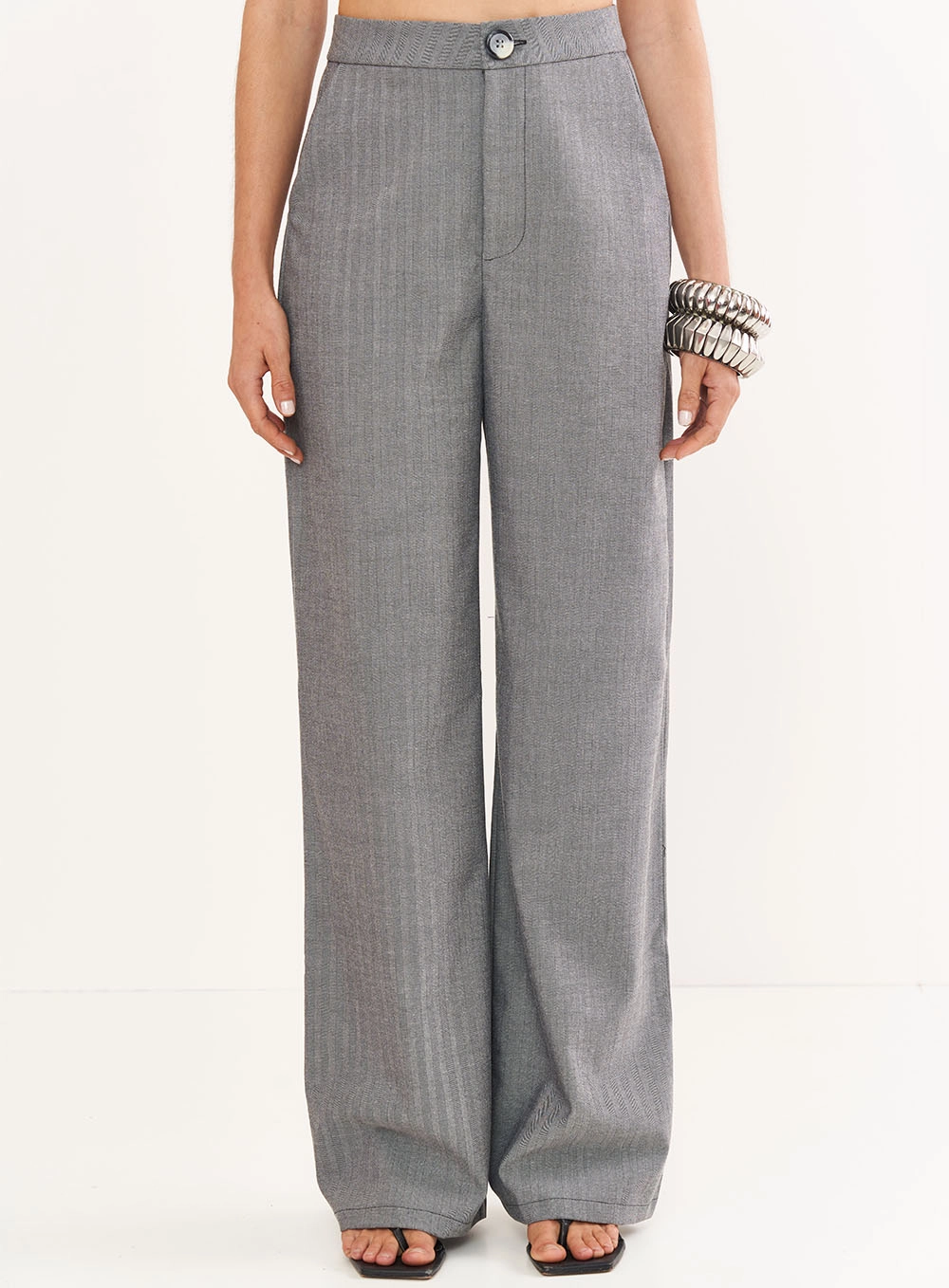 Calça Feminina Alfaiataria Joana - Riviera Cinza