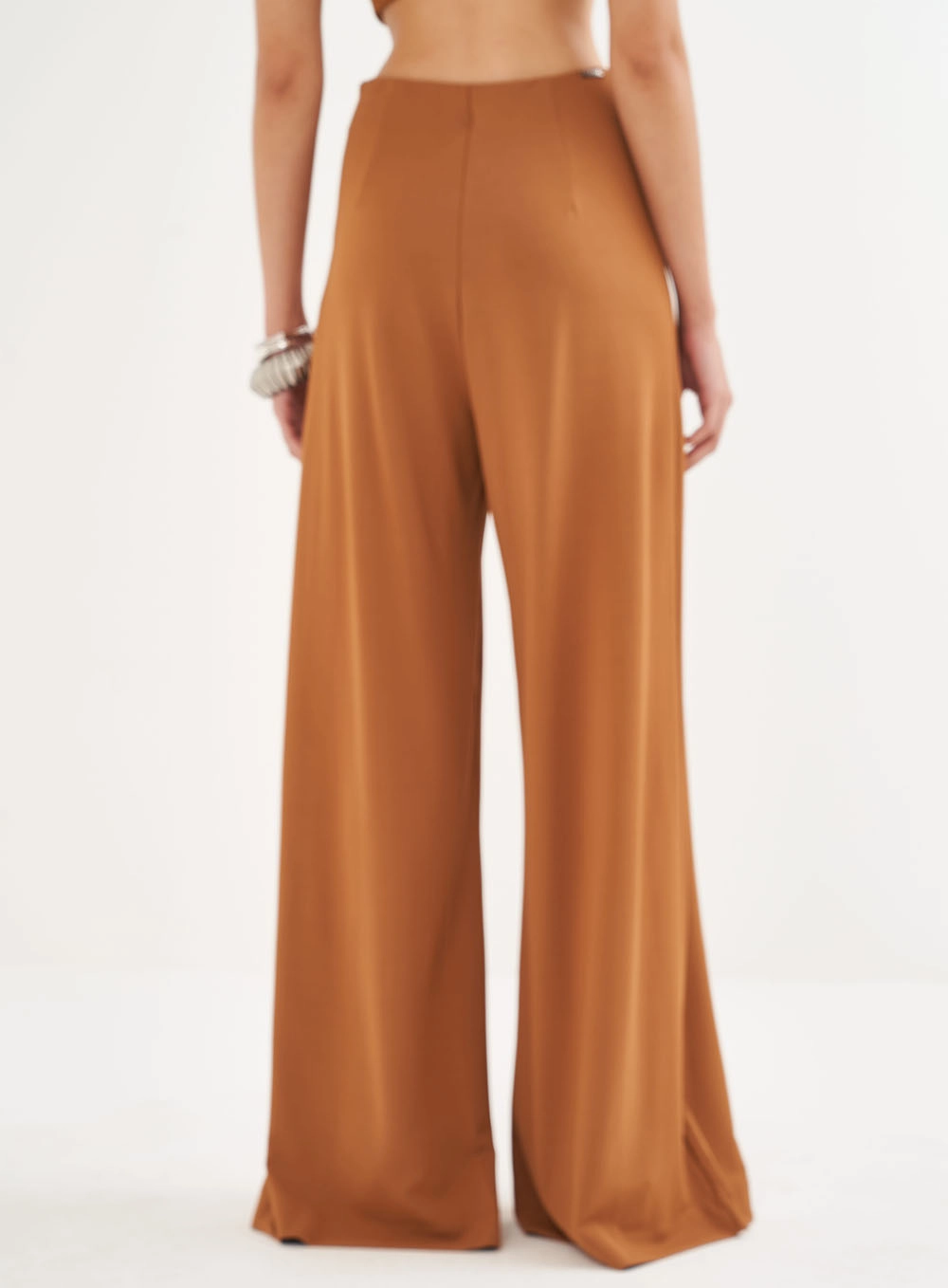Calça Feminina Pantalona Palazzo - Riviera Marrom Evermore