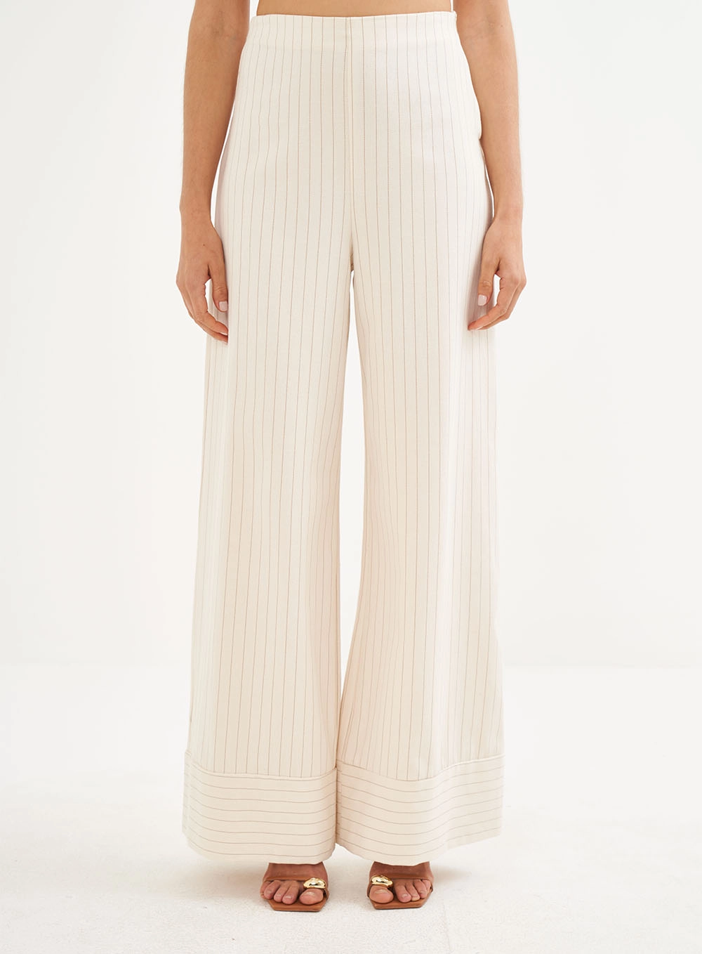 Calça Feminina Pantalona Listrada - Riviera Estampados