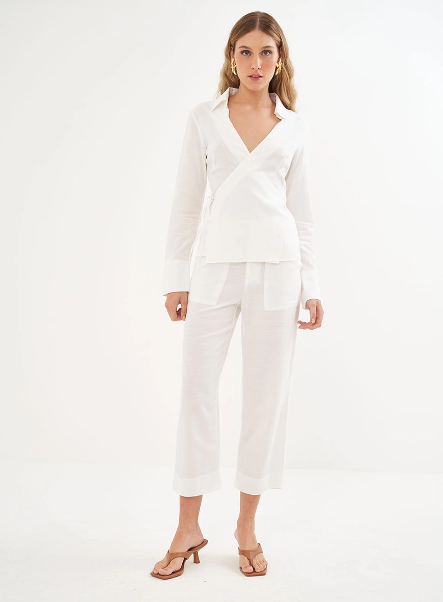 Calça Feminina Capri Alfaiataria