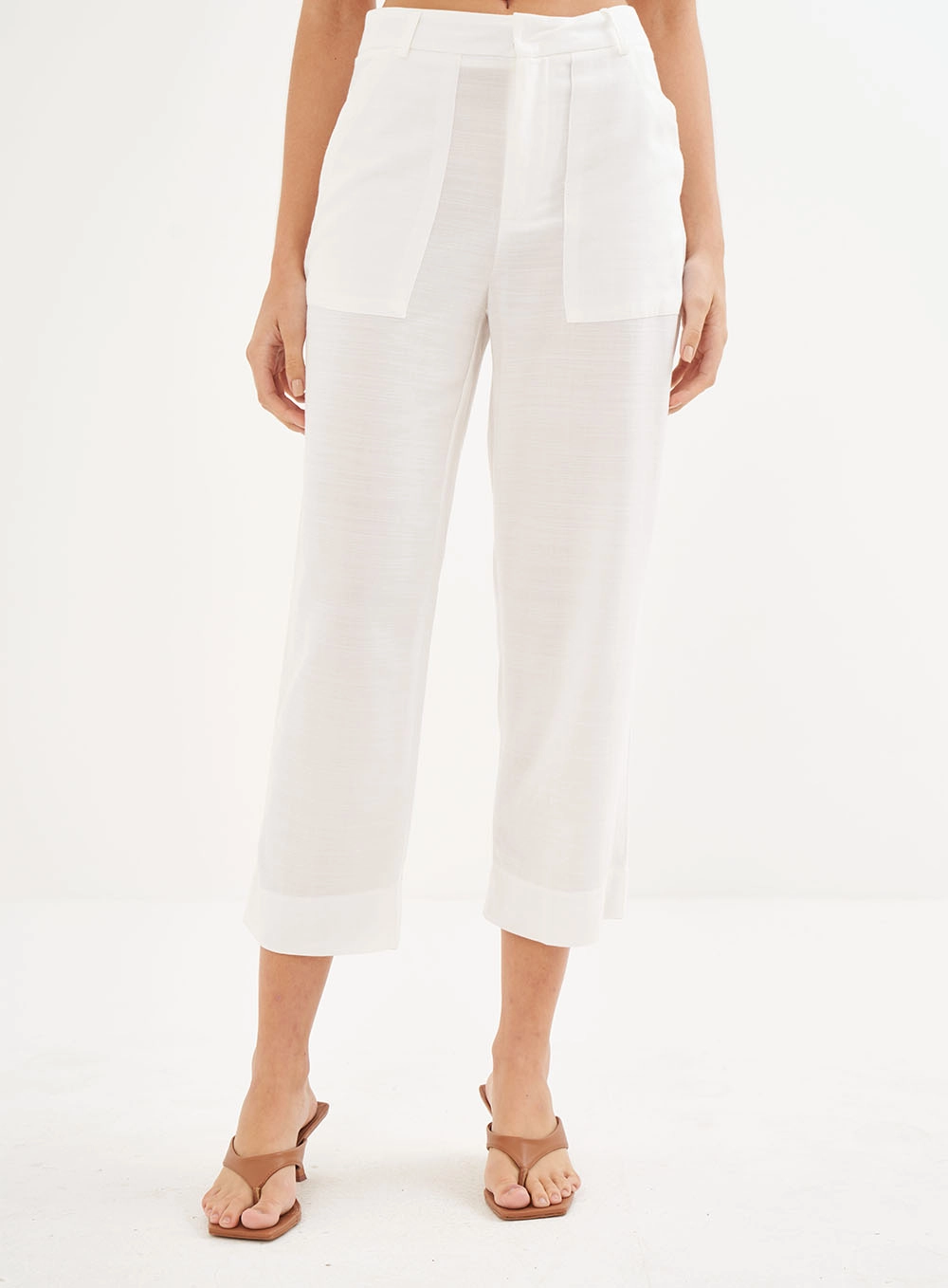 Calça Feminina Capri Alfaiataria Off Shell