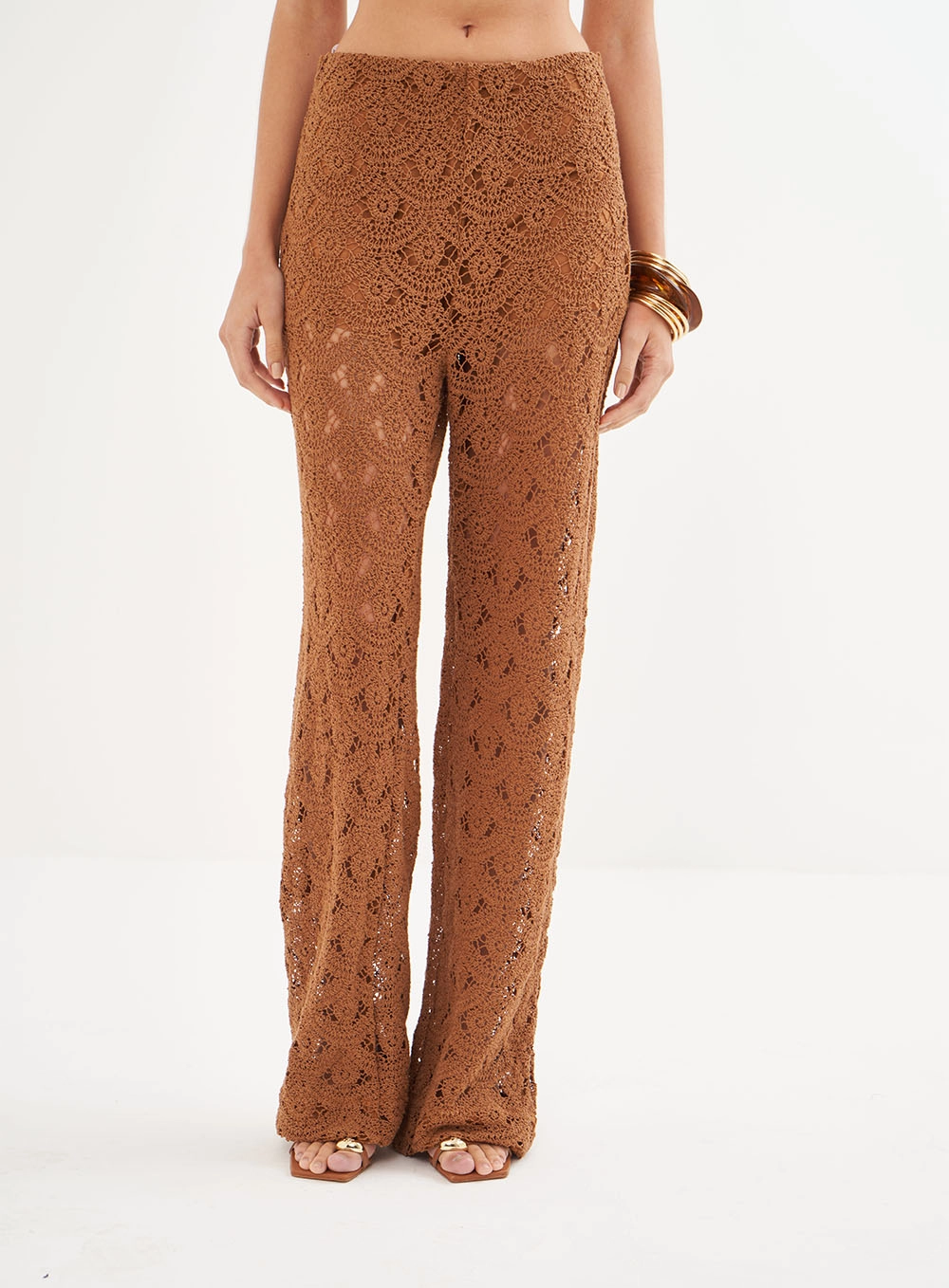 Calça Feminina Em Renda - Jade Marrom Evermore