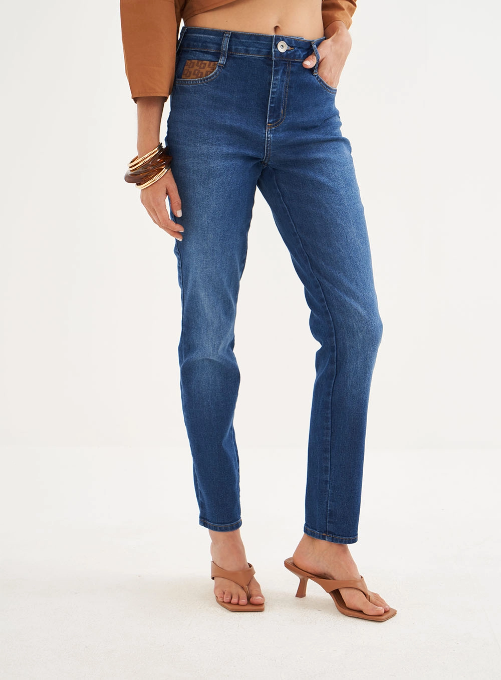 Calça Feminina Jeans Reta - Bia Índigo