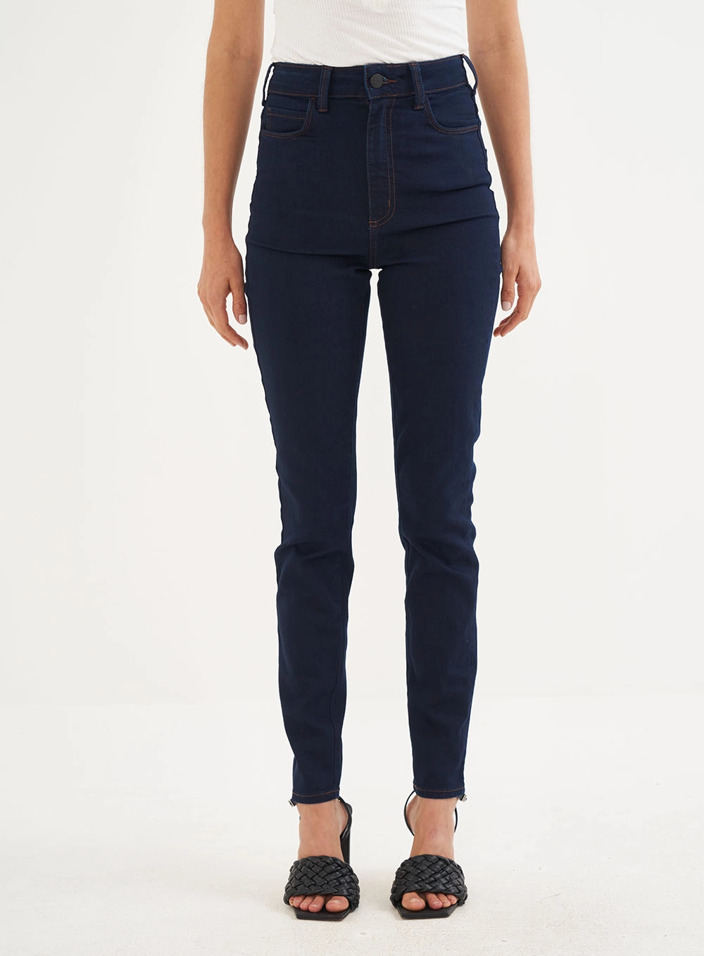 Calça Feminina Jeans Justa Stretch - Bruna Índigo