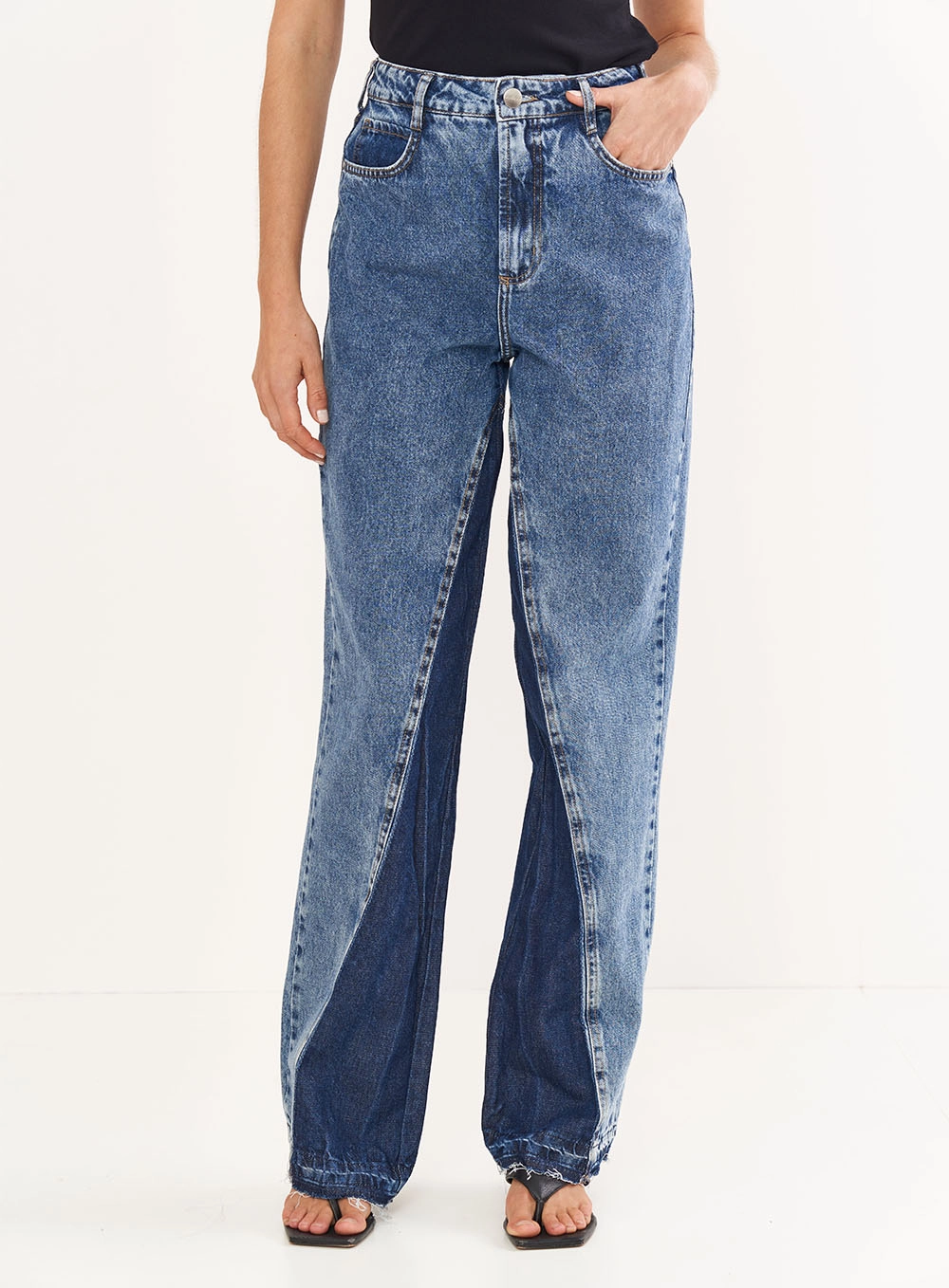 Calça Feminina Jeans Duo Color - Juliette Índigo