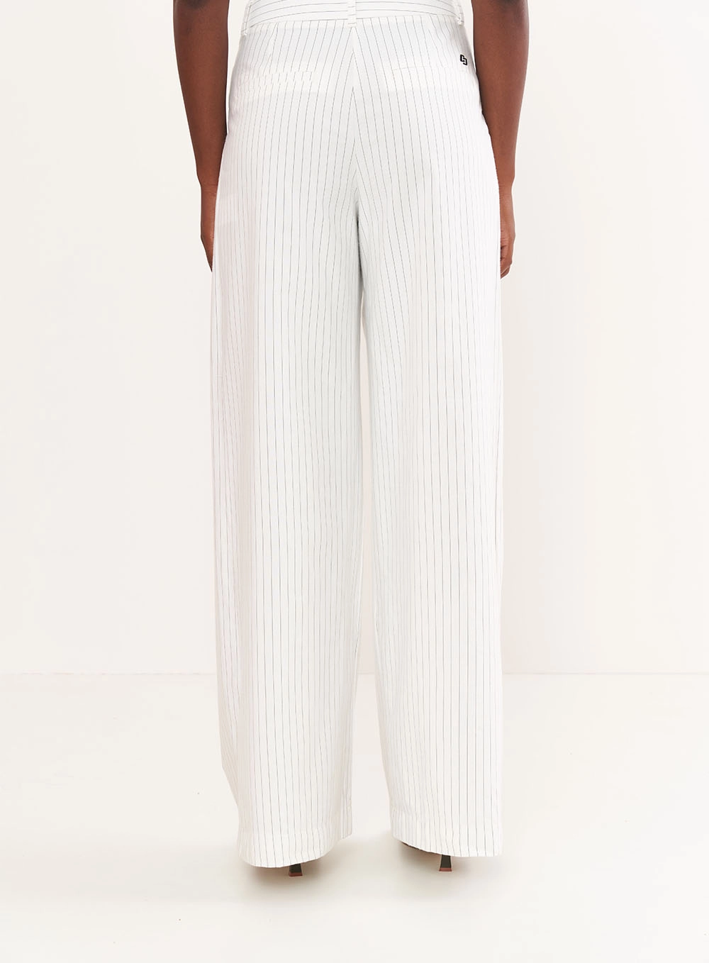 Calça Listrada Pantalona Alfaiataria Estampados