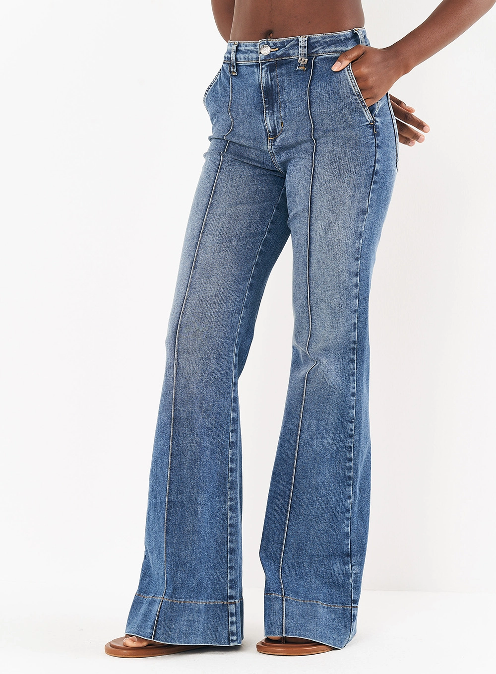Calça Feminina Jeans Boot Cut - Bruna Índigo