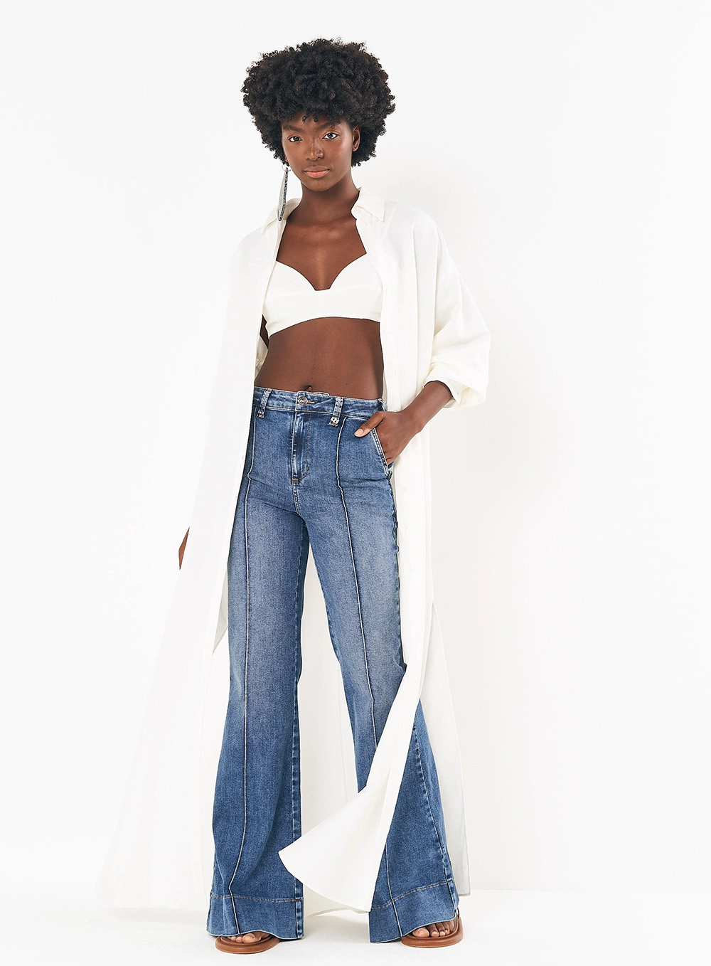 Calça Feminina Jeans Boot Cut - Bruna Índigo