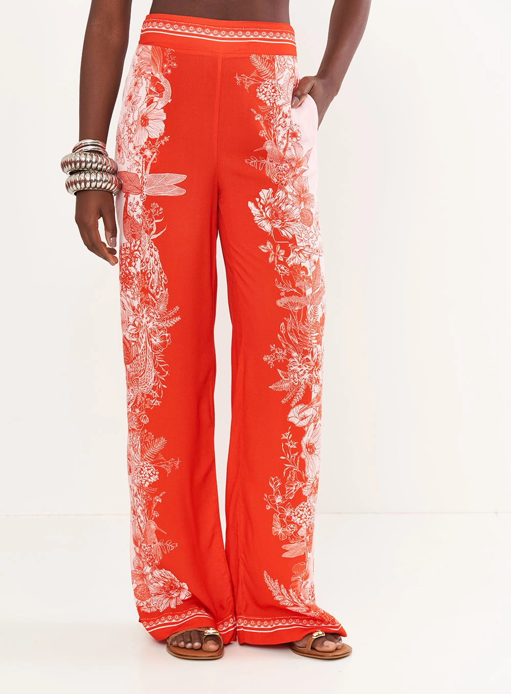 Calça Feminina Pantalona Estampada - Riviera Estampados