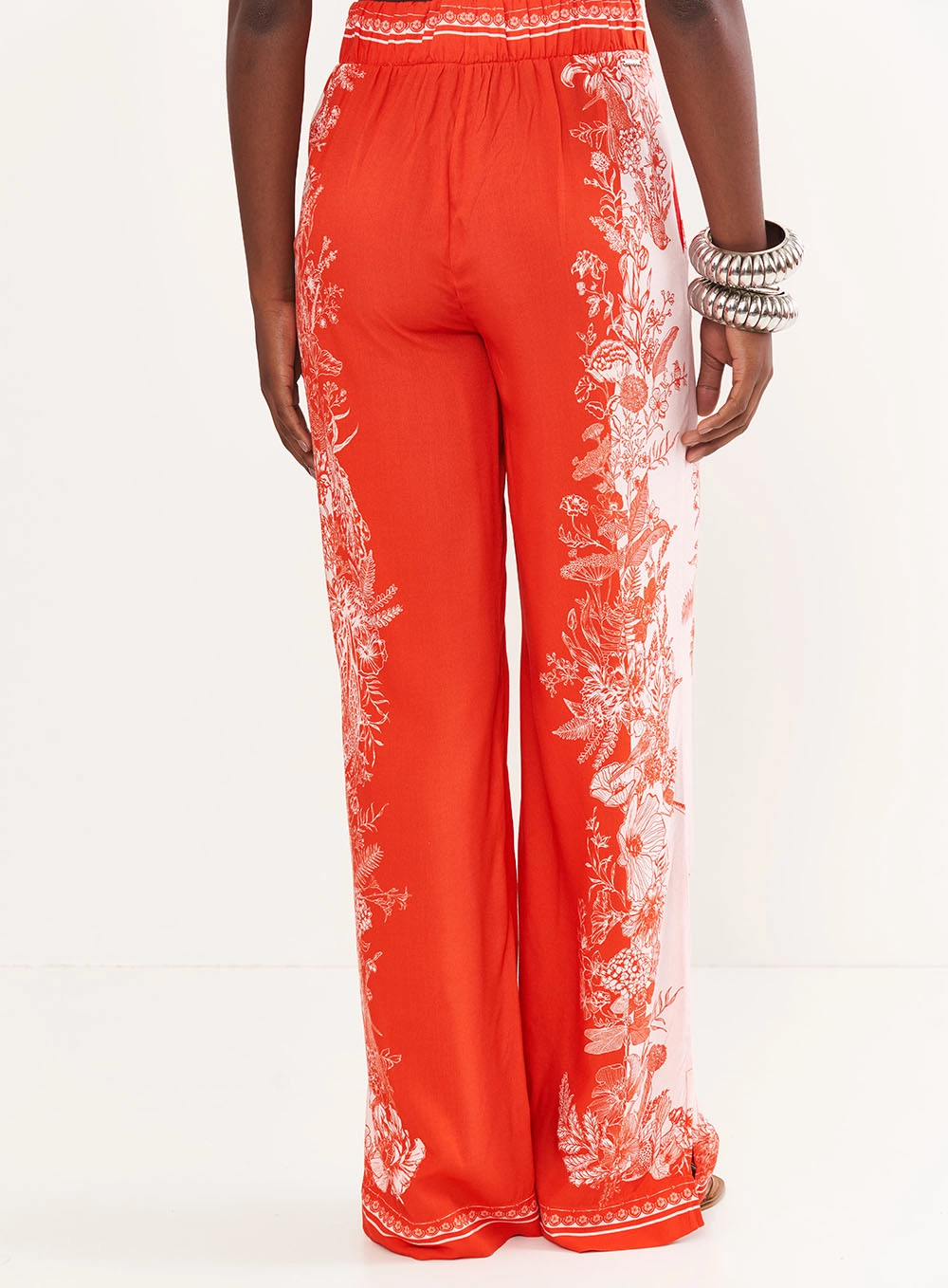 Calça Feminina Pantalona Estampada - Riviera Estampados