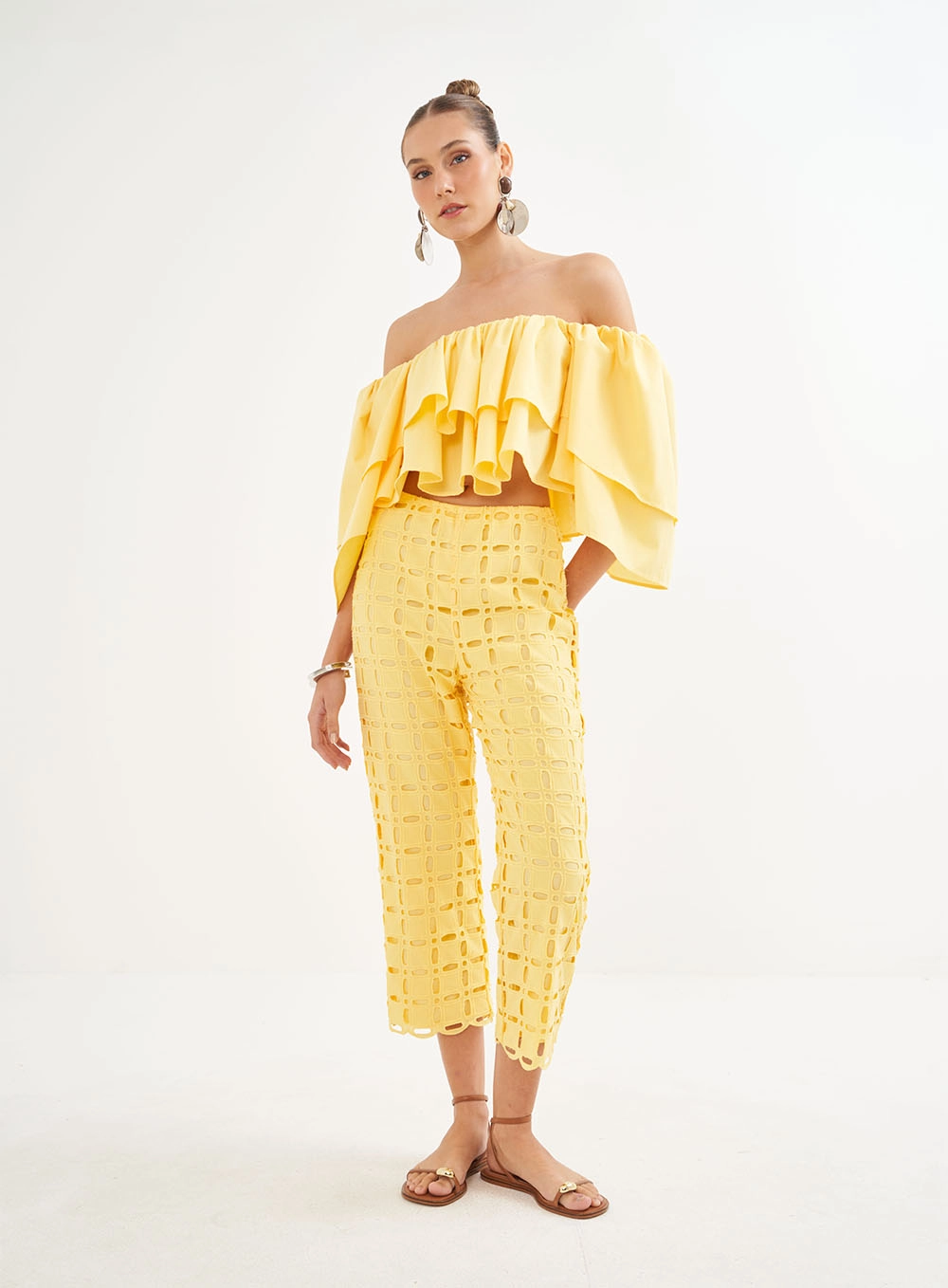 Calça Feminina Laise Jade - Riviera Amarelo