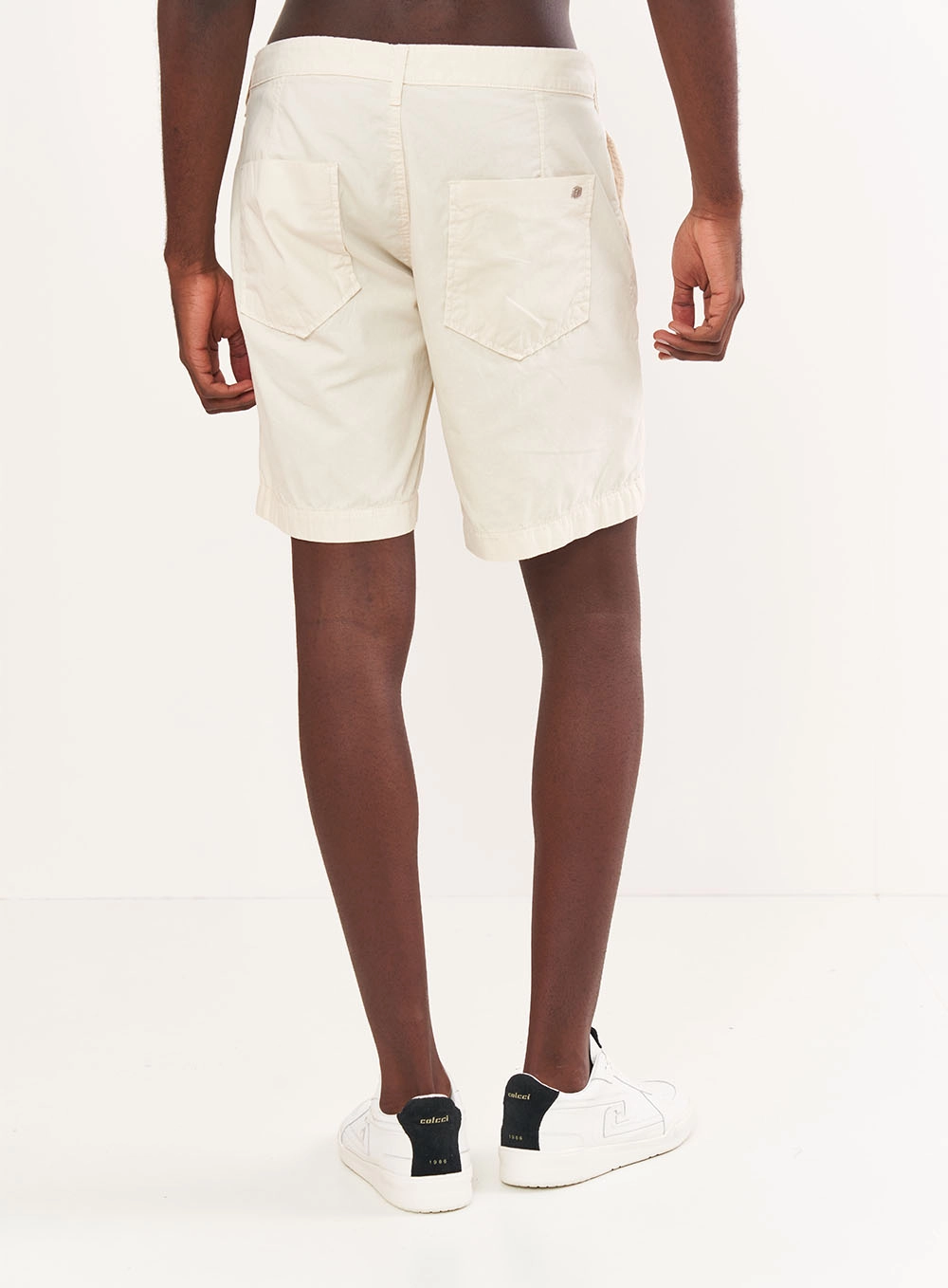 Bermuda Masculina Reta Em Sarja - New Chino Bege Italian