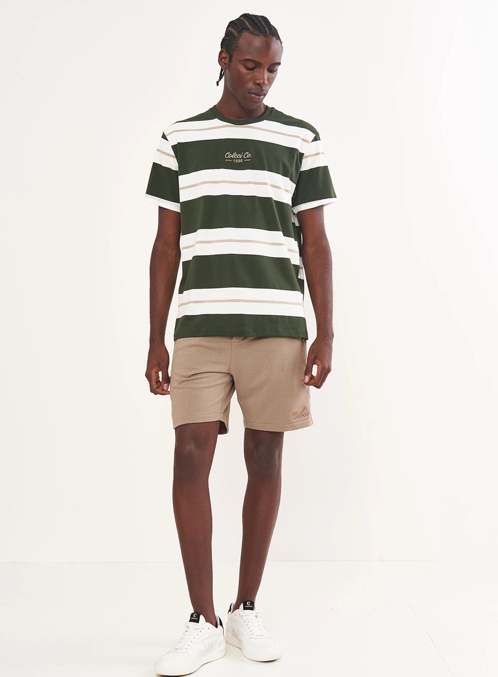 Bermuda Moletom Masculina Slim Marrom