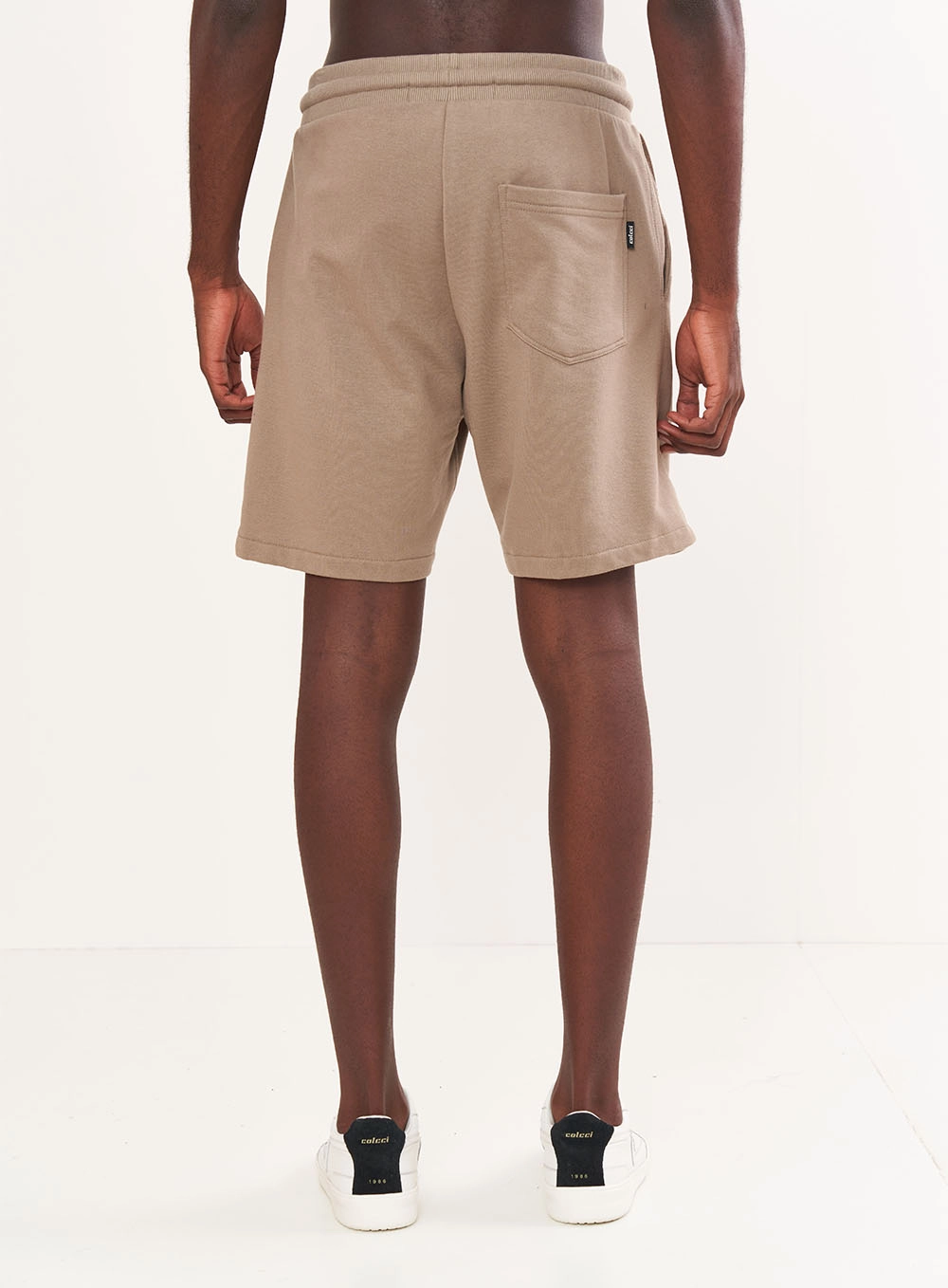 Bermuda Moletom Masculina Slim Marrom