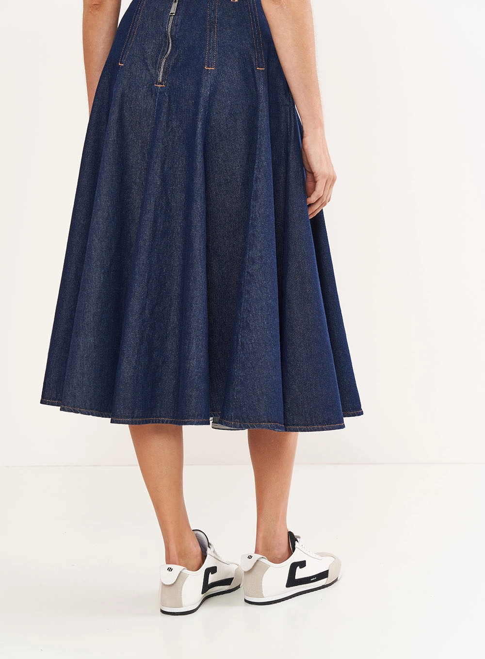 Saia Jeans Midi Evasê Índigo