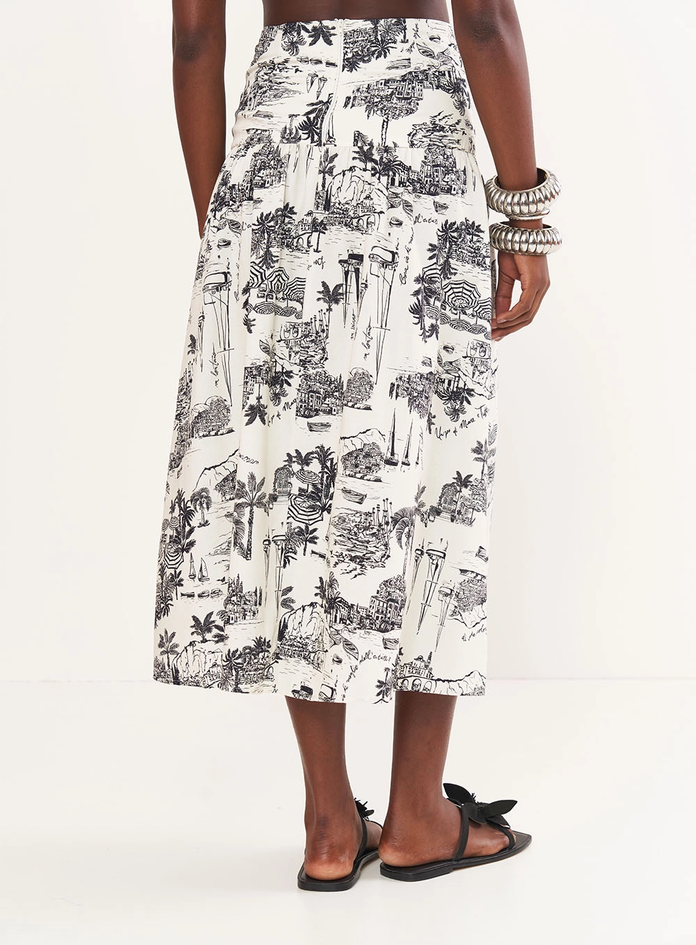 Saia Estampada Midi - Riviera Estampados