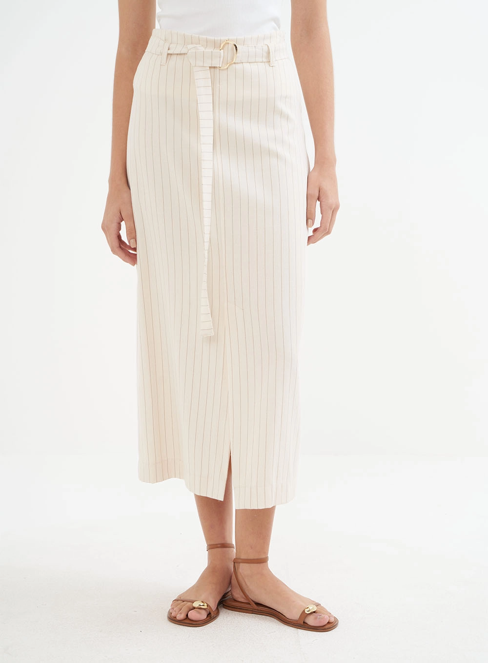 Saia Listrada Midi Estampados