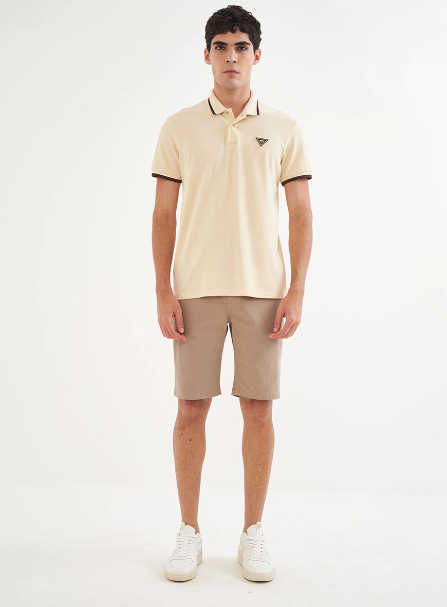 Polo Masculina Reta Manga Curta