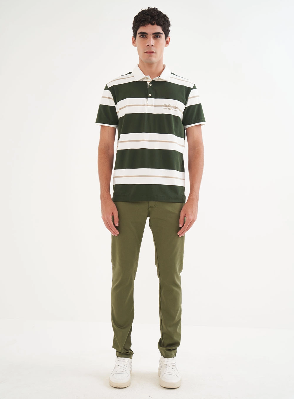 Polo Masculina Listrada Comfy Estampados