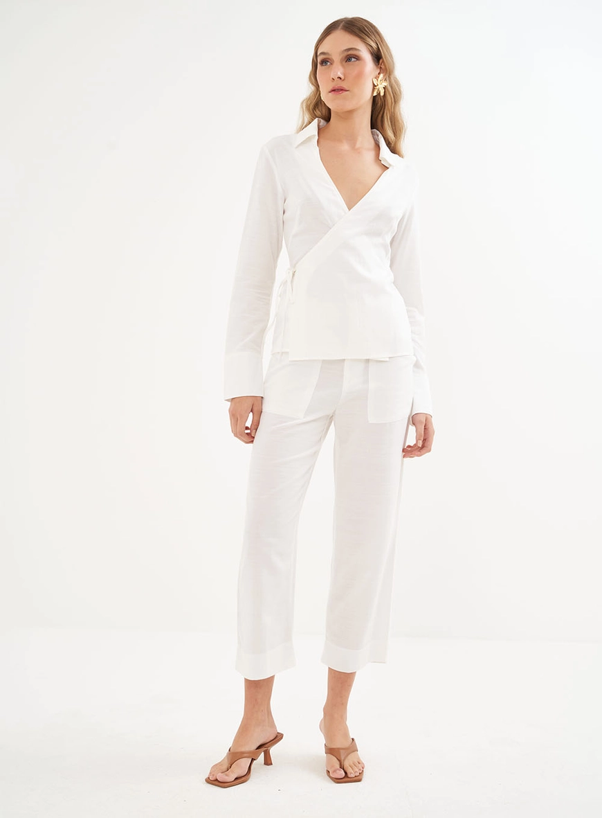 Camisa Feminina Alfaiataria Slim