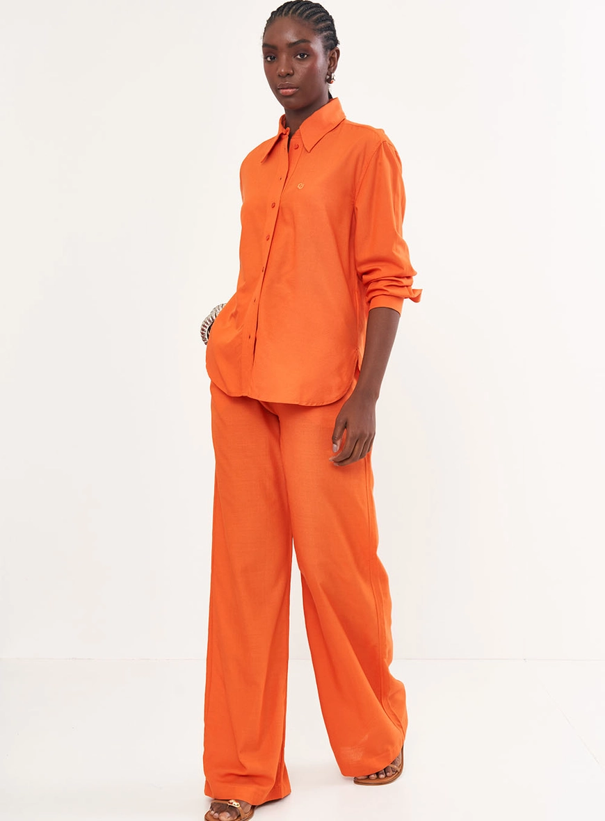 Camisa Feminina Alfaiataria Manga Longa